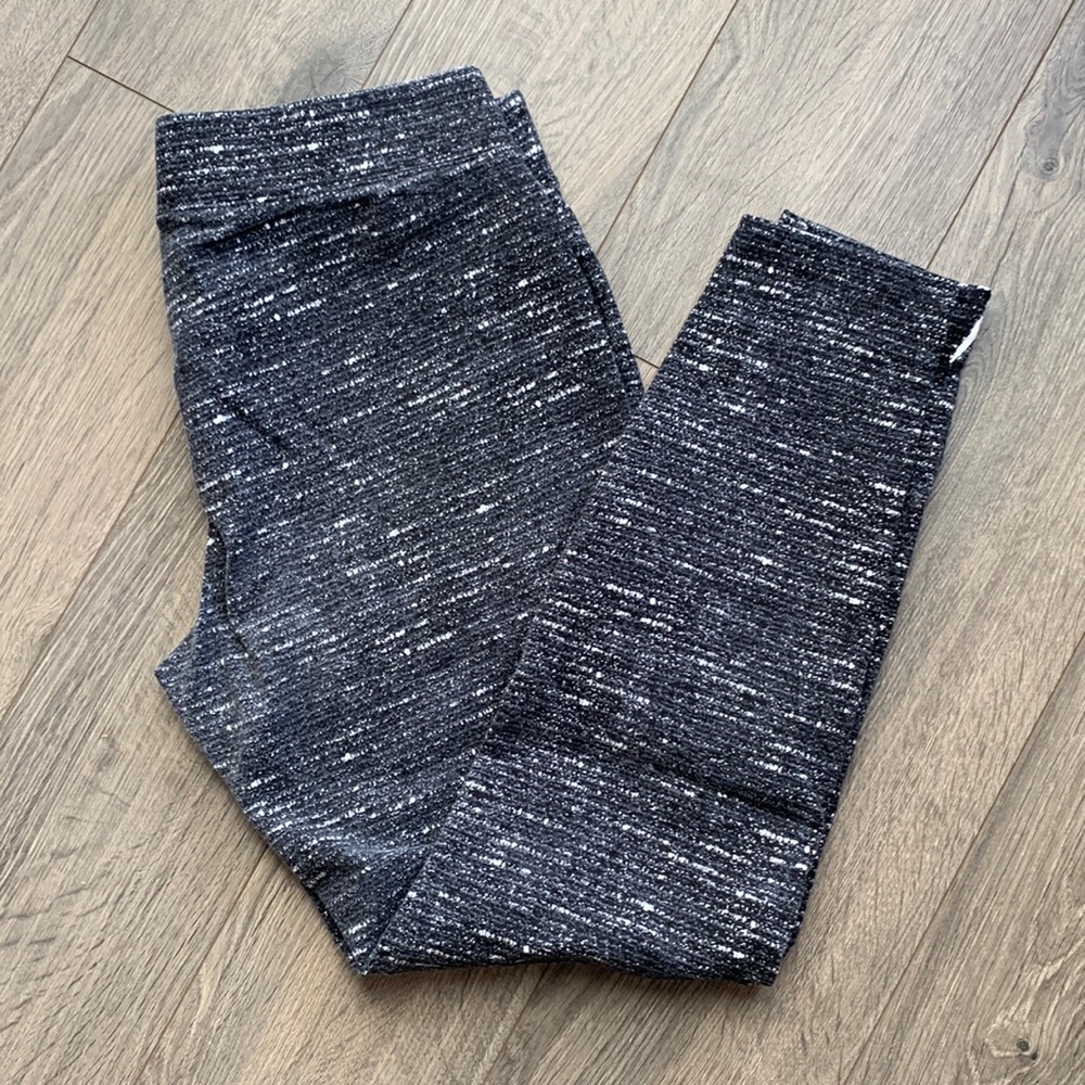 Fleece lined leggings black and white Sz ~> Medium